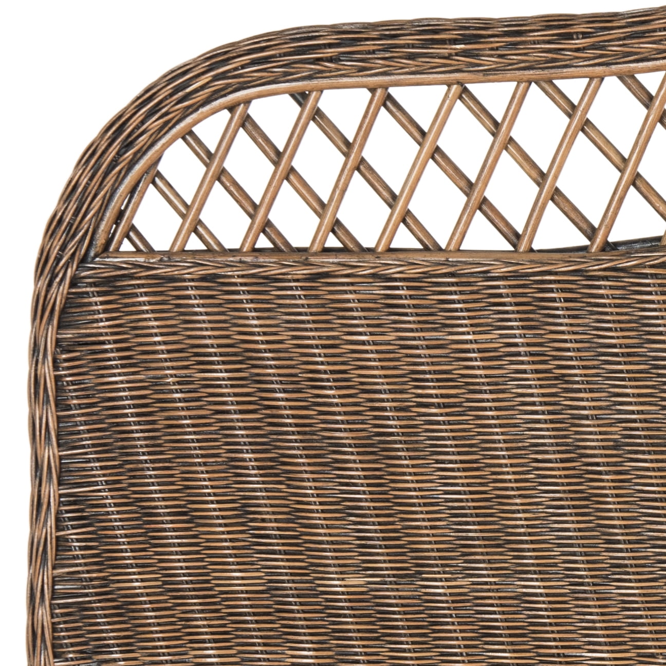 SAFAVIEH Sephina Rustic Coastal Rattan Headboard, Queen, Brown/Multi