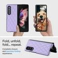 thumbnail image 2 of for Samsung Galaxy Z Fold 3 Case Elegant PU Leather, Samsung Galaxy Z Fold 3 Case Protective Premium Slim Thin Phone Case for Women Girls Compatible with Samsung Galaxy Z Fold 3, Purple, 2 of 9