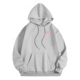 thumbnail image 6 of Clothing 2025 Yajing Hoodies for Women Women's Fashionable Youth Campus Top Printed Floral Sweatshirt Hoodie Oversized Hoodies for Women Gray L, 6 of 6