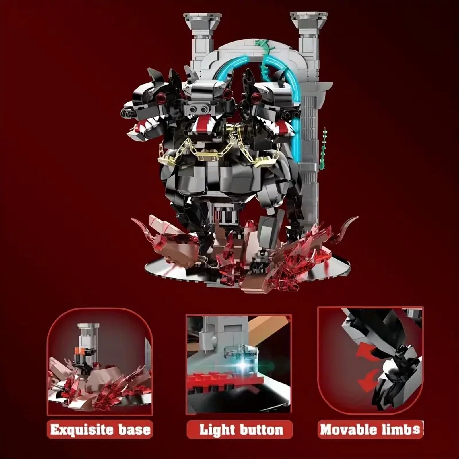GZBrick Three-Headed Dog Building Sets Compatible with Lego Animal Harry Potter for Adults Boys