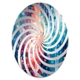thumbnail image 2 of Designart "Embracing Digital Pixelscapes in Blue and Pink Abstraction" Abstract Vortex Round Wall Mirror - Oval Printed Decorative Mirror - Multiple Color Options, 2 of 5