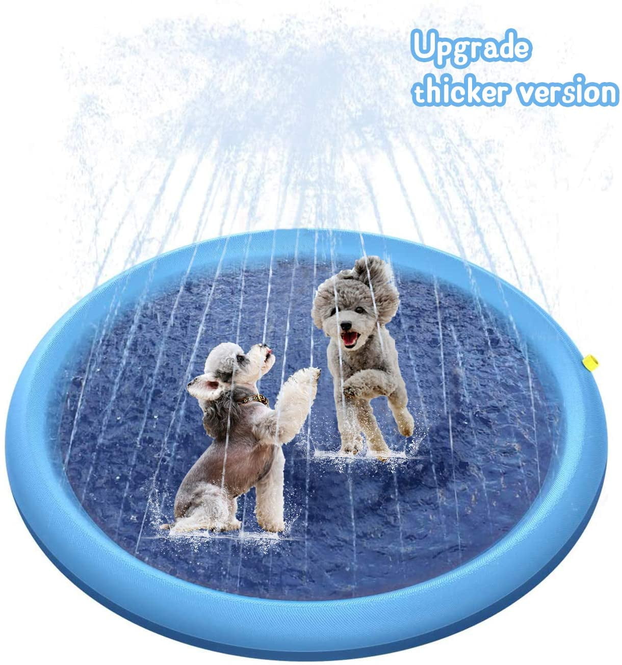 SumToy Splash Sprinkler Pad for Dogs Kids, 59” Thickened SumToy Pet Dog Bath Pool Summer Outdoor