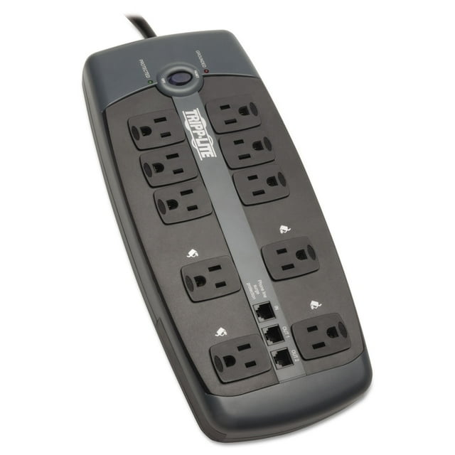 Protector contra sobretensiones Tripp Lite TLP1008TEL de 10 salidas con teléfono