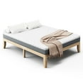thumbnail image 1 of Costway Queen Size Wood Bed Frame & 8" Foam Mattress Set CertiPUR-US Certified Natural, 1 of 9