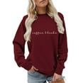 thumbnail image 2 of Coffee Book Sweatshirts for Women Long Sleeve Crewneck Letter Graphic Sweatshirt for Reading Enthusiasts Pullover Tops, 2 of 5