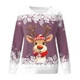 thumbnail image 4 of Sweaters For Women Christmas Teen Girls Long Sleeve Crewneck Sweatshirt Cute Reindeer Graphic Xmas Shirts, 4 of 4