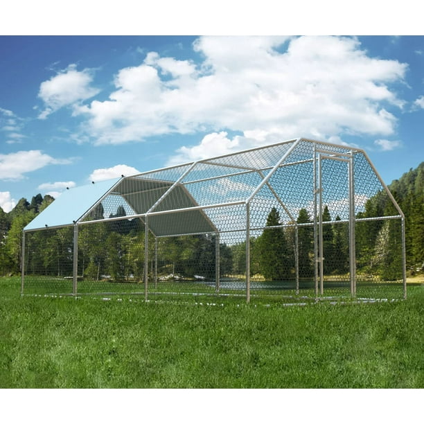 Large Metal Chicken Coop, Walkin Chicken Runs for Yard with Waterproof