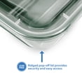 thumbnail image 5 of Mainstays 5-Pack Tall Square BPA-Free Plastic Meal Prep Food Storage Containers, 1.9L, Green Sage, 5 of 10