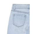 thumbnail image 5 of Wonder Nation Girls Crossover Waist Wide Leg Jeans, Sizes 5-18, 5 of 5