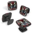 thumbnail image 2 of 4 Pcs Cabinet Handle Drawer Pulls Couple Skulls Knobs with Screws Square Furniture Office Cabinet Knob Decoration, 2 of 7