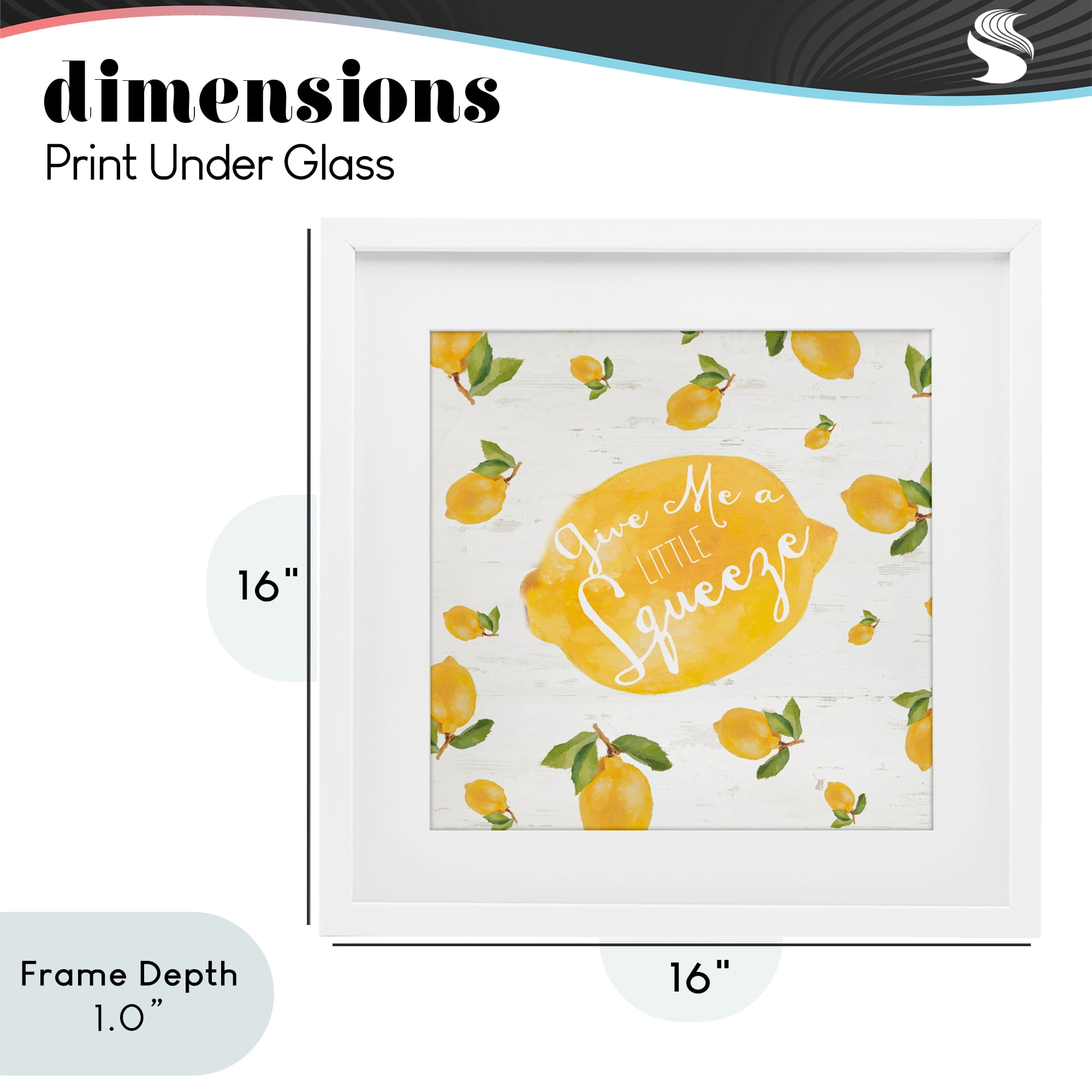 Stupell Industries Give Me A Squeeze White Framed Print Under Glass, design by Lanie Loreth