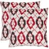 SAFAVIEH Argyle Pillow Set of 2 Red