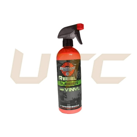3 Bottles 24 Oz Rebel Rubber & Vinyl Cleaner Leather Conditioner | Renegade USA Products Oil Free Glaze Dark (Best Leather And Vinyl Conditioner)