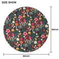 thumbnail image 6 of Pioneer Flower Floral Print Pattern Round Tablecloth 60"x60",Wrinkle Wipeable Table Cloth for Kitchen Dining Room Picnic Patio Party, 6 of 6