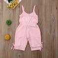 thumbnail image 4 of Girls Spaghetti Strap Rompers, One-piece Outfits, Solid Color Jumpsuit, 4 of 6