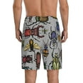 thumbnail image 3 of Bixox Men's Bright Insects printed lightweight casual shorts, soft sleep shorts with pockets., 3 of 7