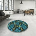 thumbnail image 4 of Ahgly Company Machine Washable Indoor Square Transitional Deep-Sea Green Area Rugs, 8' Square, 4 of 7