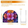 thumbnail image 4 of Yayeee Napkin Holder for Table Set of 2 Kitchen Paper Tissue Organization, Large Purple Flowers, 4 of 8