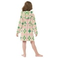 thumbnail image 7 of FORMRS Niños Bathrobe Unisex Hooded Robe Soft Plush Pajamas Sleepwear, Size 4-6T, Green Symmetrical Stars, 7 of 7