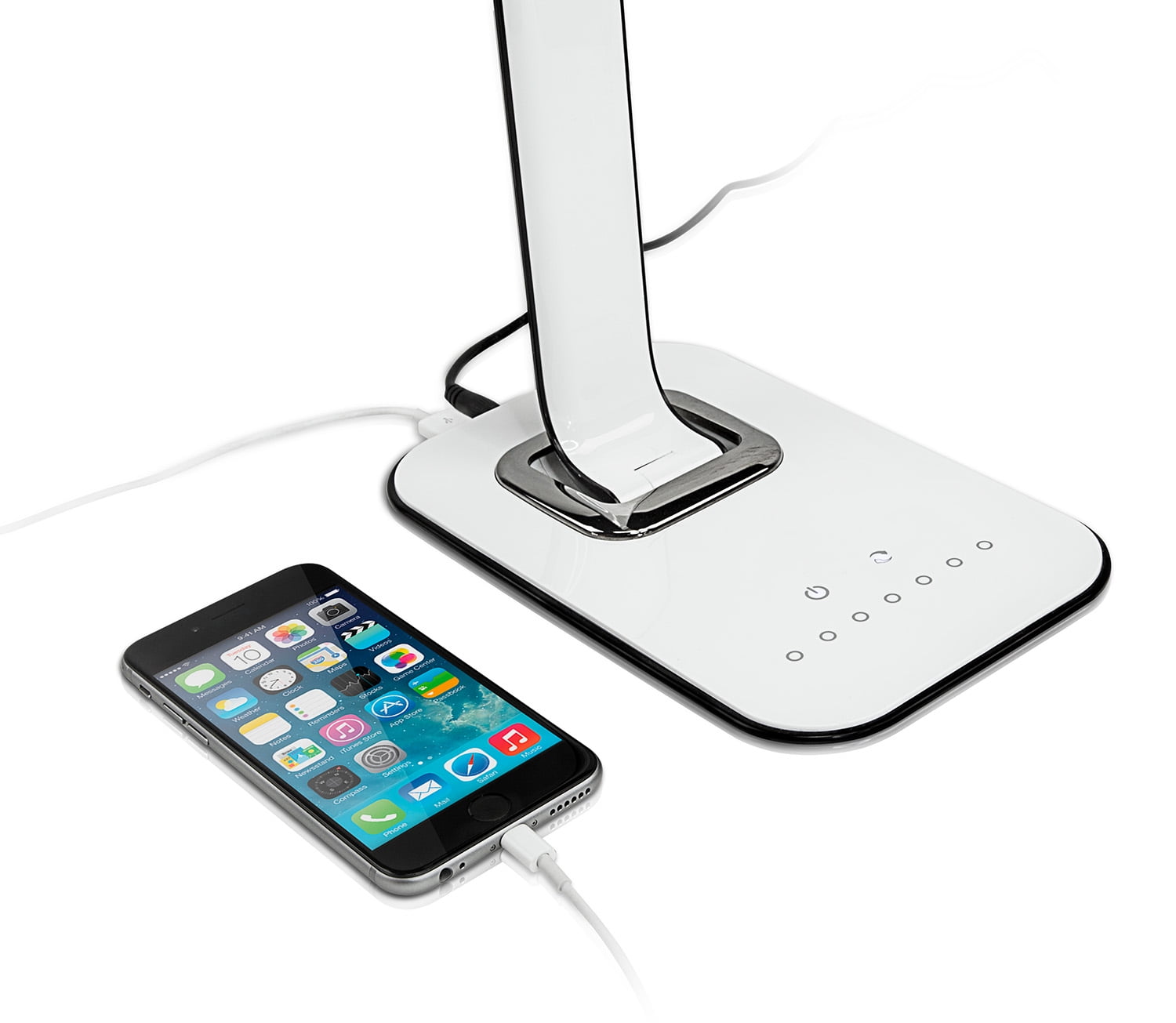 Turcom Dimmable Eye-caring LED Desk Lamp for Chargers with adjustable light intensity and Color