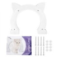 thumbnail image 2 of Luocute Puerta Interior de la Puerta de Gato, Puerta de Plástico en Forma de Cátea de Mascotas Atraviesa la Puerta Con Patrón de Huesos de, 2 of 7