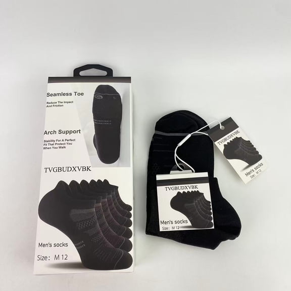 TVGBUDXVBK Men's socks,Men's Running Ankle Socks with Cushion, Low Cut Athletic Sport Tab Socks - Size:M 12