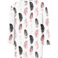 thumbnail image 4 of Womens 3/4 Sleeve T-Shirts V Neck Buttons Tops Neck Cute Tunic Floral Print Tops Basic Tees Blouses Fashion Loose Fit Pullover Casual Basic Shirts, 4 of 4