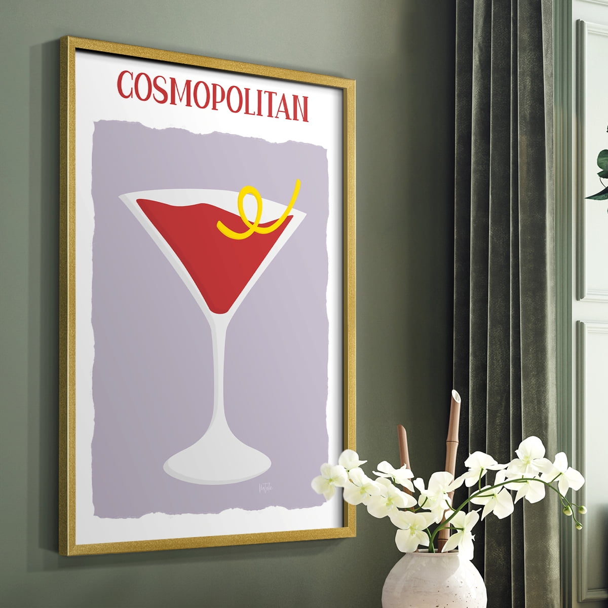 Cosmo in Paper Solid Wood 11 x 14 Framed Print