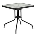 thumbnail image 2 of Bowery Hill 2 Piece Rattan/Glass Square Patio Dining Set in Black, 2 of 8