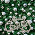 thumbnail image 4 of JWshufel Christmas Decorations Merry Christmas Letter Sign for Tree Hanging Ornament Holiday Table and Door Decoration for Indoor Display Barn Door Wooden Sign Decor Set 5.9in Gold, 4 of 5