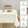 thumbnail image 3 of Romanstile 6Pack Rectangle Tablecloth - Washable Table Cloth Resistance Microfiber Tablecloth Decorative Table Cover for Dining, Party, Outdoor,Tablecloths 60x102n,Beige, 3 of 9