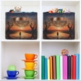 thumbnail image 6 of Tree with Sunset Storage Basket Large Bin Laundry Boxes Toys Foldable Home Organizer Bag 14.2x10.2x8.3 Inches 2 PCs, 6 of 8
