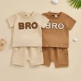 thumbnail image 5 of Mnyotv Short Sleeve Crewneck Tops and Shorts with Pockets for Toddler Boys Summer Clothes Matching Sets Size 6-12 Months, 5 of 6