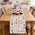 thumbnail image 5 of Nkmbld Independence Day Table Runner, Vintage Red White Blue Table Runners for Veterans Day Kitchen Dining Room Outdoor Patriotic Party Decoration, 5 of 8