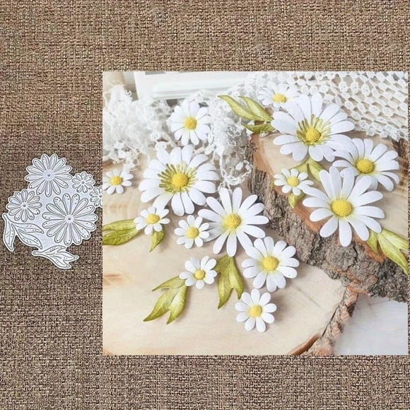 Troquel MCPOOX Flowers de metal para álbumes de recortes de 9,7 x 8,6 cm