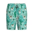 thumbnail image 4 of Wukai Alapaca in Boho Men’s Short Pajama Pants With Pockets Soft Sleep Pj Shorts for Men-, 4 of 6