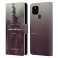 thumbnail image 1 of Head Case Designs Officially Licensed Nature Magick So The Adventure Begins Quote Forest Leather Book Wallet Case Cover Compatible with Google Pixel 4a 5G, 1 of 6