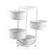 thumbnail image 1 of Estante de almacenamiento giratorio para baño, versátil, ajustable, con ruedas de pie 4 capas, 1 of 9