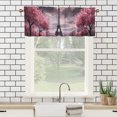 thumbnail image 3 of Eiffel Tower Curtain Valances for Kitchen Windows Vintage Paris France Pink Floral Spring Scenery Rod Pocket Valances for Bedroom Living Room Dining Room 54 by 18 in, 1 Panel, 3 of 6
