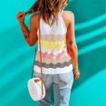 thumbnail image 3 of Camisetas sin mangas con cuello halter, chaleco de verano, camiseta elegante con bloques de color para mujer, 3 of 5