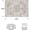 thumbnail image 2 of Modern Abstract Area Rug Carpet X Rugs for Living RoomMachine Washable Rugs for Bedroom Dining Living Room Rug Grey MultiColor, 2 of 7