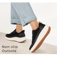 thumbnail image 5 of LUCKY STEP Fashion Chunky Braided Uppers Uppers Sneakers Platform Casual Shoes,Black Knit,Womens, 5 of 10