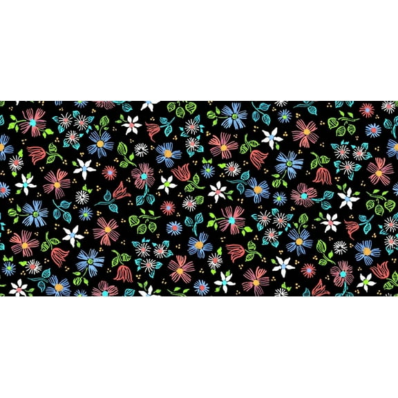 Twilight Garden Spaced Floral J (1yard)