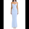 thumbnail image 1 of Vestido Tubo con Hombros Descubiertos para Mujer, Estilo Corsé, Plisado, Ajustado, para Invitada de Boda Formal, Conjunto de Dos Piezas. Azul L, 1 of 9