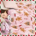 thumbnail image 5 of 50 x 60 Inches Pink Christmas Blankets Christmas Throw Blanket Cute Christmas Flannel Blanket Soft Warm Lightweight Blanket for Christmas Sofa Bed Home Gift Decor(Xmas Tree), 5 of 6