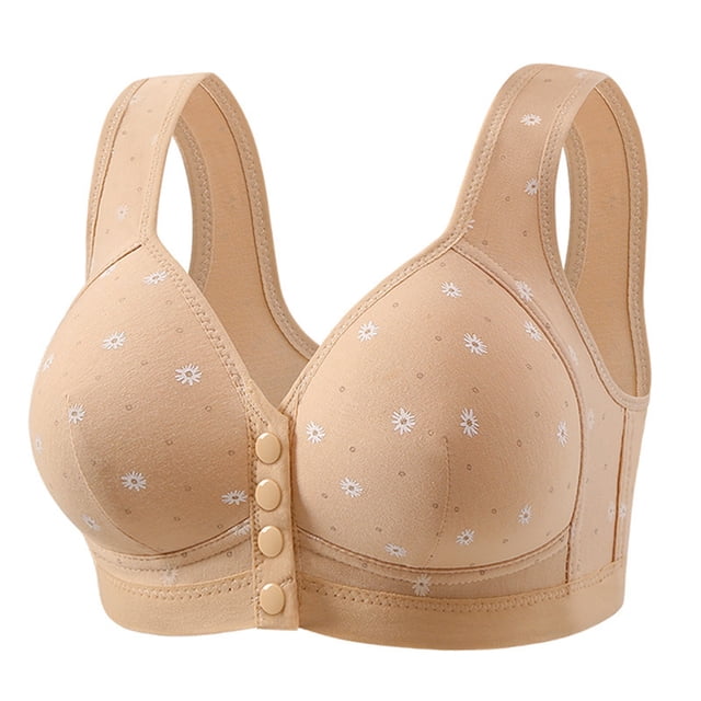 WILLBEST Brasieres Comodos Para Mujer Sujetador Superior Transpirable Con Botones Para Mujer, Ropa Interior Sin Aros De Acero, Sexy