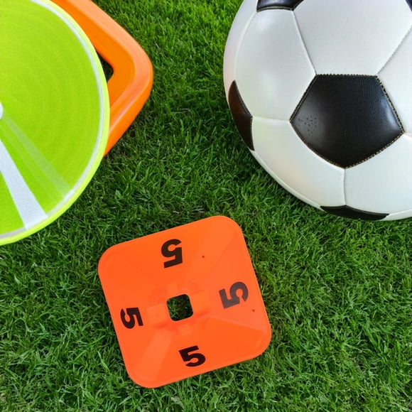 TABLETREANDS 10Ud Marcadores Cuadrados Numerados Para Entrenamiento Multifuncional En Fútbol Y Baloncesto Color Surtido