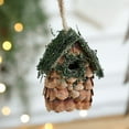 thumbnail image 6 of EUDIDV Xmas Decor Items Wooden Bird Nests House Decorations Moss Bark Flowers Grass Thatch Bird Nests Christmas Tree Decorations Christmas Ornaments Holiday Hanging Decor, 6 of 6