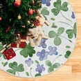thumbnail image 5 of GZHJMY Lucky Clover Christmas Tree Skirt 48", St. Patrick's Day Tree Skirt Double Layers Polyester Easter Tree Skirt for St. Patrick's Day Holiday Party Decoration, 5 of 6