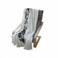 thumbnail image 4 of Letter O Soft Flannel Fleece Throw Blanket, Monochromatic Design Uppercase O with Classical Leaf and Flower Natural Motifs, Cozy Plush for Indoor and Outdoor Use, 70" x 90", Black White, by Ambesonne, 4 of 6